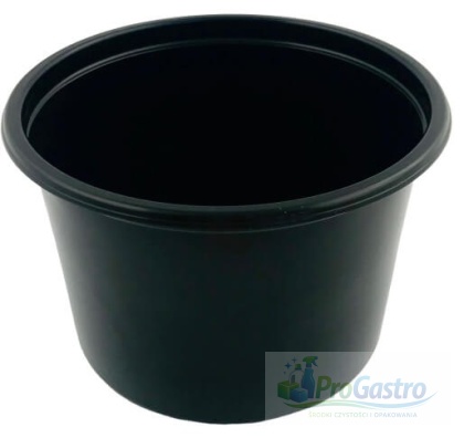 Pojemnik miska do zgrzewu FI 115 mm 350 ml czarny 50 szt wielorazowa