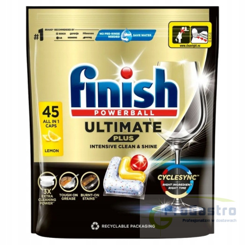 Kapsułki do zmywarki Finish Ultimate Plus All in1 45 sztuk Lemon Kapsułki do zmywarki Finish Ultimate Plus All in1 45 sztuk Lemon