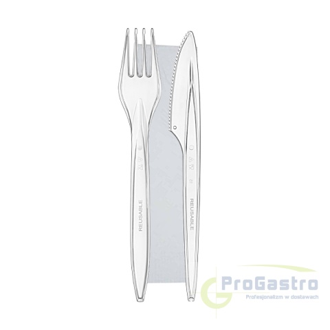 Sztucce superior widelec nóż serwetka 50 sztuk