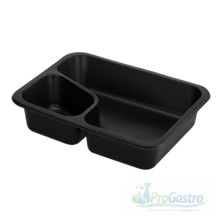 Pojemnik 227x178x30 mm Colt obiadowy do zgrzewu czarny 50 sztuk LITE