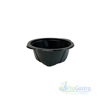 Pojemnik PP na zupę 500 ml ZUPPO 2 czarny do zgrzewu, fi 152 mm, op. 50 szt.