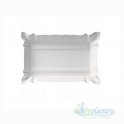 Tacka papierowa biała 14x20 cm 500 sztuk do gastronomii i fast food
