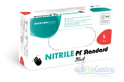 Rękawice nitrylowe czarne Master Glove L bezpudrowe 100 szt. Sorimex