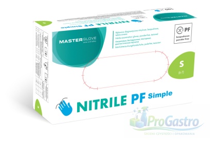 Rękawice nitrylowe niebieskie Master Glove S bezpudrowe 100 szt.