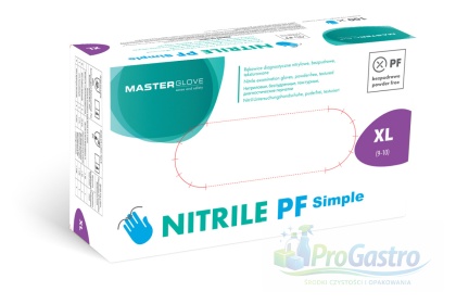 Rękawice nitrylowe niebieskie Master Glove XL bezpudrowe 100 szt.