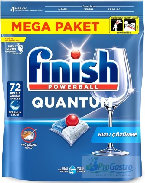 Kapsułki do zmywarki Finish Quantum Powerball 72 szt na tłuszcz i zaschnięte resztki