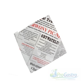 Torebka koperta papierowa Kebab Hamburger 16x17 cm 1000 sztuk Gazeta