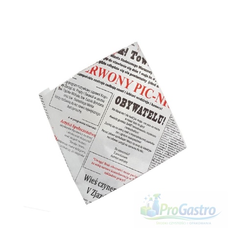 Torebka papierowa Kebab Hamburger 16x17 cm 1000 sztuk Gazeta