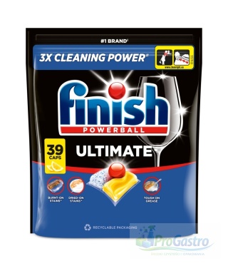 Finish Ultimate Lemon 39 szt. – Kapsułki All in 1 do Zmywarki na Trudne Zabrudzenia