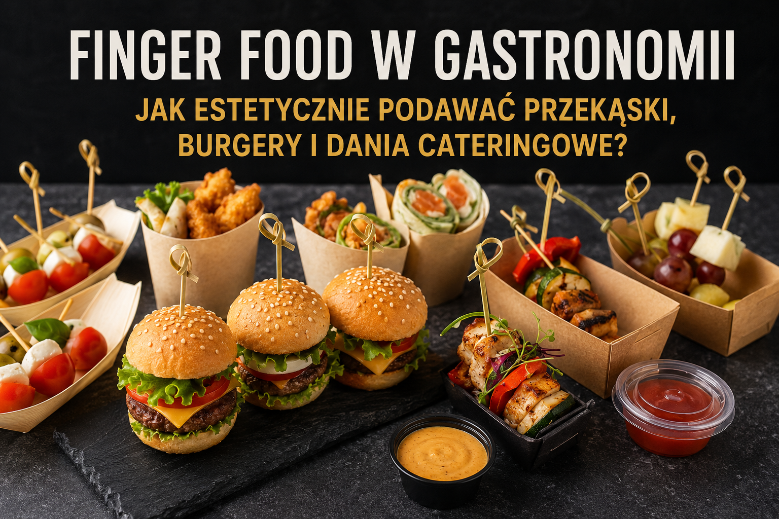 Finger food w gastronomii – jak estetycznie podawać przekąski, burgery i dania cateringowe?